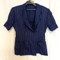 ネイビー　半袖　ジャケット