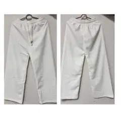 裏起毛 ワイドパンツ ホワイト フリーサイズ 極暖 高品質 厚手 冬用 裏ボア