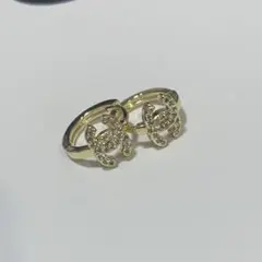 ccロゴ ゴールドフープピアス