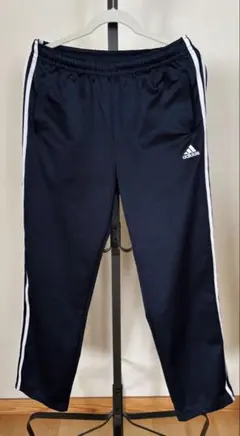 adidas ネイビー ジャージパンツ 3本ライン - メルカリ