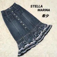 人気商品✨Estella.Kウォッシュデニム加工シャツロングワンピースパール青F 人気商品✨Estella.Kウォッシュデニム加工シャツロングワンピース