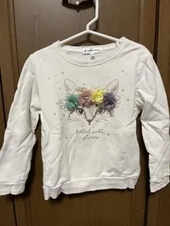 猫イラスト トレーナー サイズ110