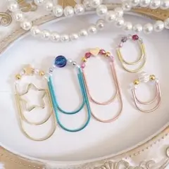 5点セット ペーパークリップ saving バインダー貯金 クリップ