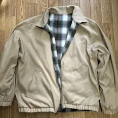 ベージュ チェック柄ジャケット