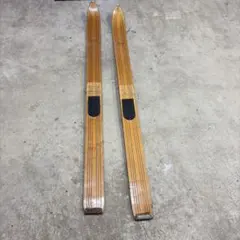 希少・昭和レトロ】月岡製作所 木製スキー板 2本セット ビンテージ