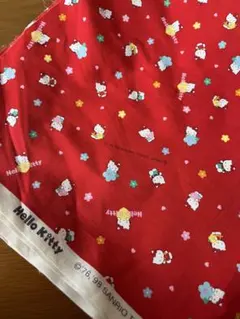 ハローキティ はぎれ 1998年 平成 レトロ　生地　サンリオ　当時物　レア