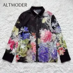 美品✨ALTMODER 花柄 シアーブラウス シャツ 昭和レトロ 日本製 y2k