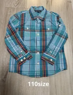 Tommy Hilfiger 長袖シャツ 110cm グリーン系　チェック