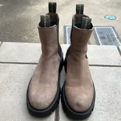 FABIO RUSCONI サイドゴアブーツ ベージュ 厚底