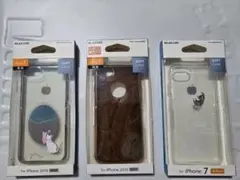 新品、未開封 iPhone 7用ソフトケース 猫デザイン 2、他1の3個セット