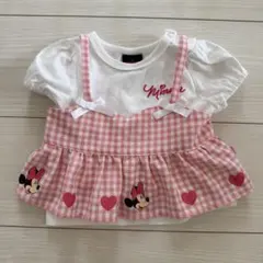 5/31まで！BABYDOLL ミニー Tシャツ＆チェックキャミセット 80cm
