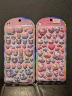 サンリオコットンパフィーシール　ハローキティ　マイメロディ　クロミ