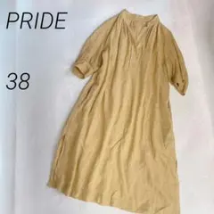 PRIDE キング　リネンスキッパーワンピース　ロング　七分袖　透け感のサムネイル