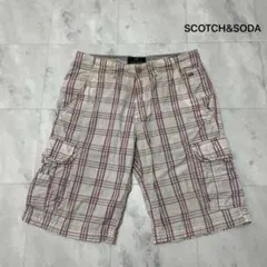 スコッチアンドソーダ ハーフパンツ ショートパンツ カーゴ チェック柄 アメカジのサムネイル