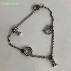 Christian Dior ディオール ロゴチャーム ブレスレット シルバー