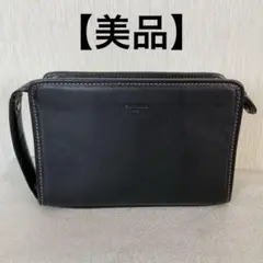 【Rigaro】リガロ　メンズ牛革クラッチバッグ 黒