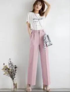 GRL センタープレスツータックストレートパンツ[fo1512]