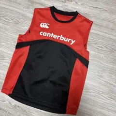 canterbury ノースリーブ ウォームアップウェア 赤黒