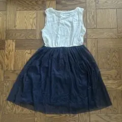 UNIQLO ノースリーブワンピース 150サイズ グレー/黒