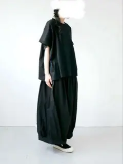 HARVESTY サーカスキュロット 黒 サイズ1 ウエスト大きめのサムネイル