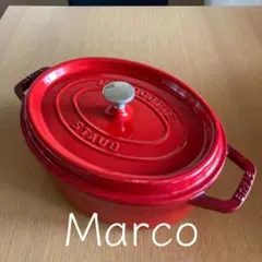 ストウブ LA COCOTTE 27cm 両手鍋 チェリー/レッド STAUB La Cocotte オーバル27レッド チェリー両手鍋 - メルカリ
