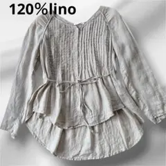 120％lino リネンタック ブラウス シャツのサムネイル