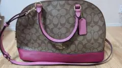 COACH ショルダーバッグ ブラウン ピンク