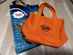 Trader Joe's オレンジ トートバッグ　エコバッグ　セット