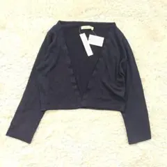 ☆新品☆レジーナレスレ　長袖カーディガン　ショート　ボレロ　ネイビー　38-40