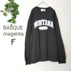 バスクマゼンタ◇F◇長袖Tシャツ カットソー 英字プリントのサムネイル