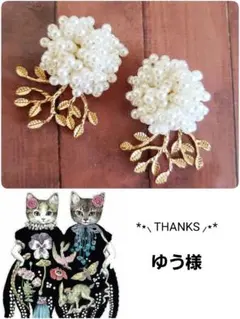 ゆう様専用✧*̣̩⋆̩☽⋆゜ハンドメイド ピアス イヤリング 大ぶり パール