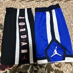 JORDAN バスケットボールパンツブラック/ブルー2点セットLサイズ