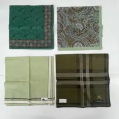 ★Burberry 等 ヴィンテージ ハンカチ 4枚セット H13