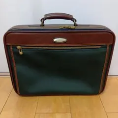 【美品】Samsonite ビジネスバッグ グリーン×ブラウンのサムネイル
