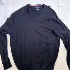 TOMMY HILFIGER ブラック Vネックセーター XL
