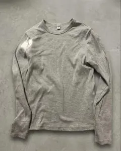 UNIQLO ソフトリブクルーネックT Mサイズ グレー