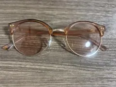 ブラウン(オレンジ)ラウンドサングラス【送料無料】