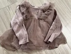 【匿名配送】petit main フリル付き長袖カットソー