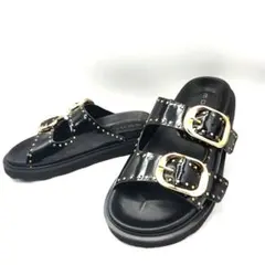 【極美品】MOHIスタッズサンダル　バックル　コールド　　　ブラックのサムネイル