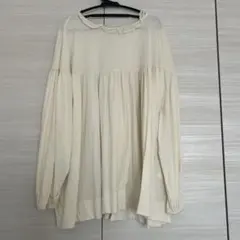 【新品未使用】Samansa Mos2 アイボリー 長袖ブラウス
