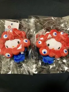 サンリオ ミャクミャク キティ ぬいぐるみ カラビナ 大阪関西万博 2点セット