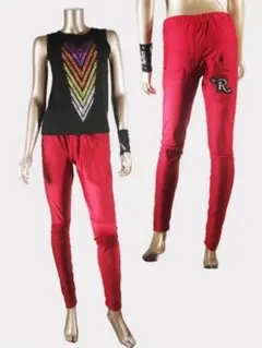 R-LONDON ラップバックサイドラインスリムパンツ　アールロンドン　ボルドーのサムネイル