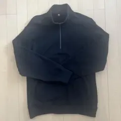 UNIQLO スウェット ハーフジップシャツ ブラック L
