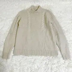 極美品　現行　ポロラルフローレン　ケーブルニット　ウール　肉厚　ハイネック