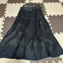 LANVIN ロングスカート レース装飾のサムネイル