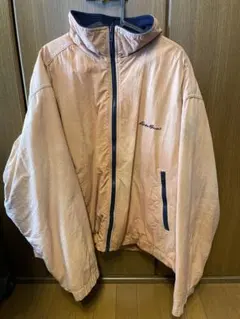 Eddie Bauer ナイロンジャケット 染めリメイク フリース裏地 L