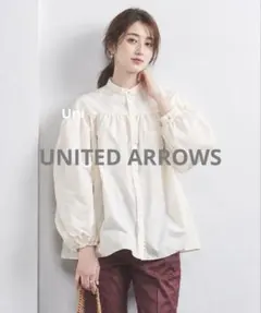 UNITED ARROWS ユナイテッドアローズ タフタステッチペプラムブラウス