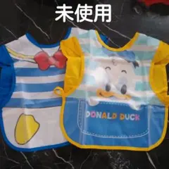 新品未使用ドナルドダック お食事エプロン 2枚セット