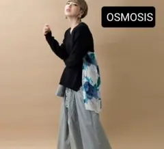 OSMOSIS 切替Vネックニットプルオーバー ブラック サイズ FREE