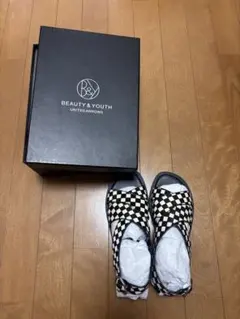 BEAUTY & YOUTH チェック柄サンダル 36のサムネイル